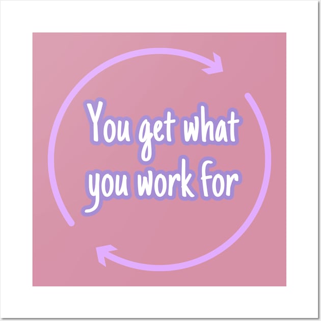 You get what you work for Wall Art by Byreem